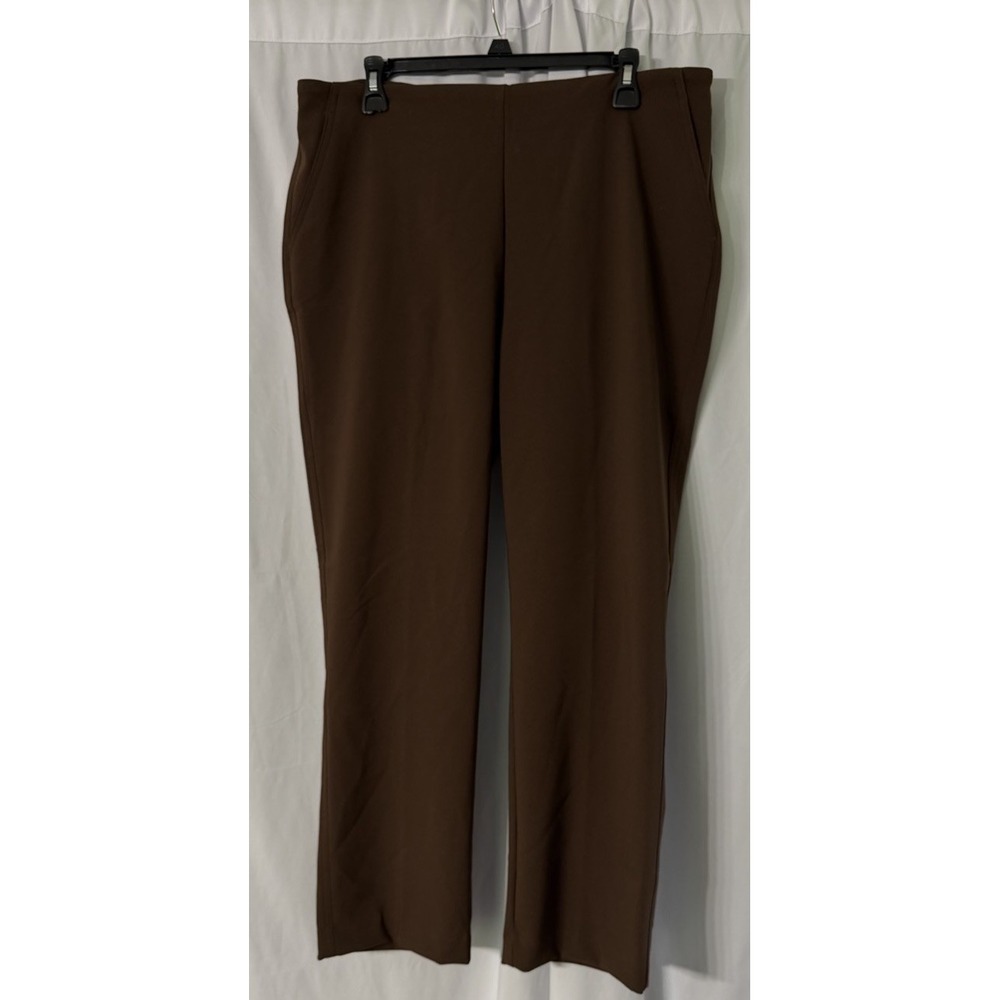 NWT Rachel Zoe Womens Brown High Rise Slim Leg Pull On Casual Pants Size 12